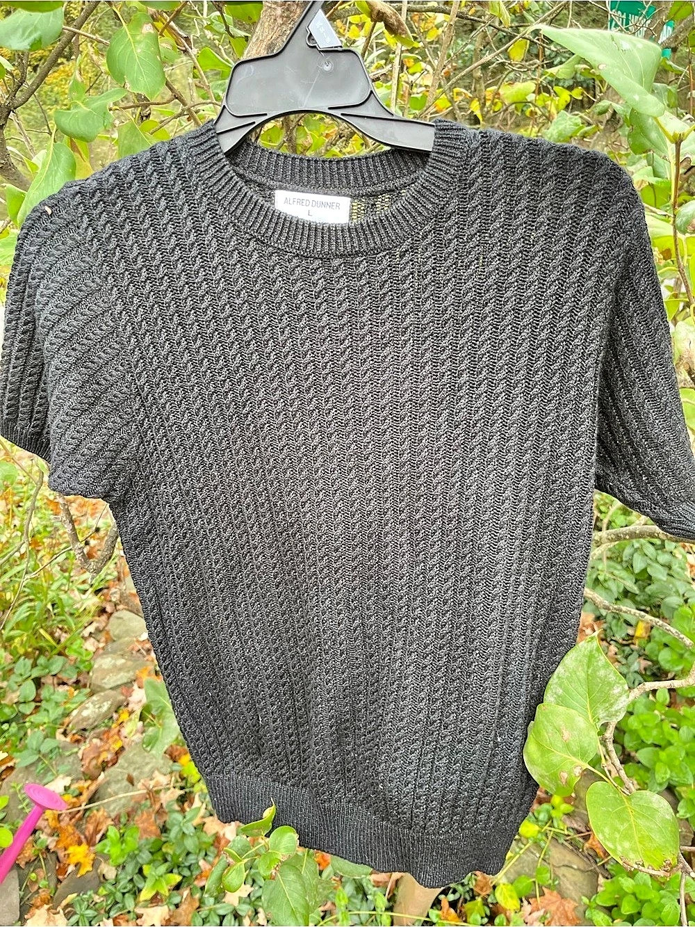 Alfred Dunner Men's Textured Crewneck Sweater Size Large